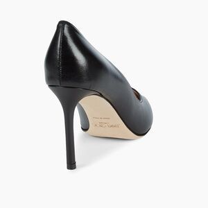 Jimmy Choo Black ROMY 85 Leather Stiletto Heels